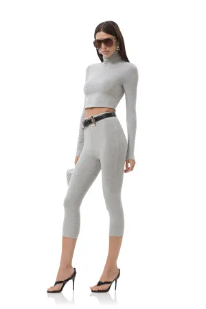Comfortable Layers Ettie Capri Legging - Heather Grey