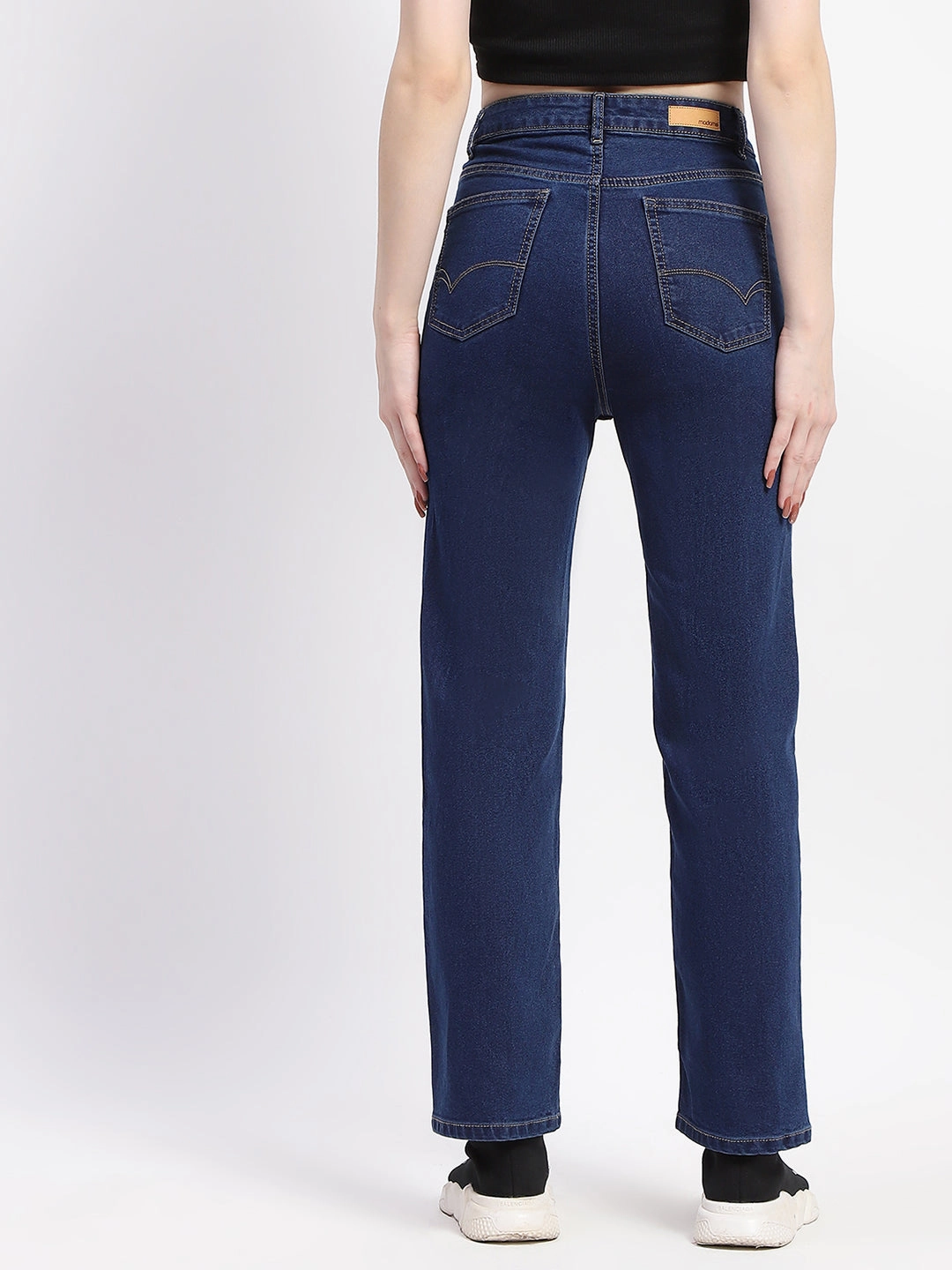 Madame Straight-Fit Dark Blue Cotton Denim Jeans Timeless Option