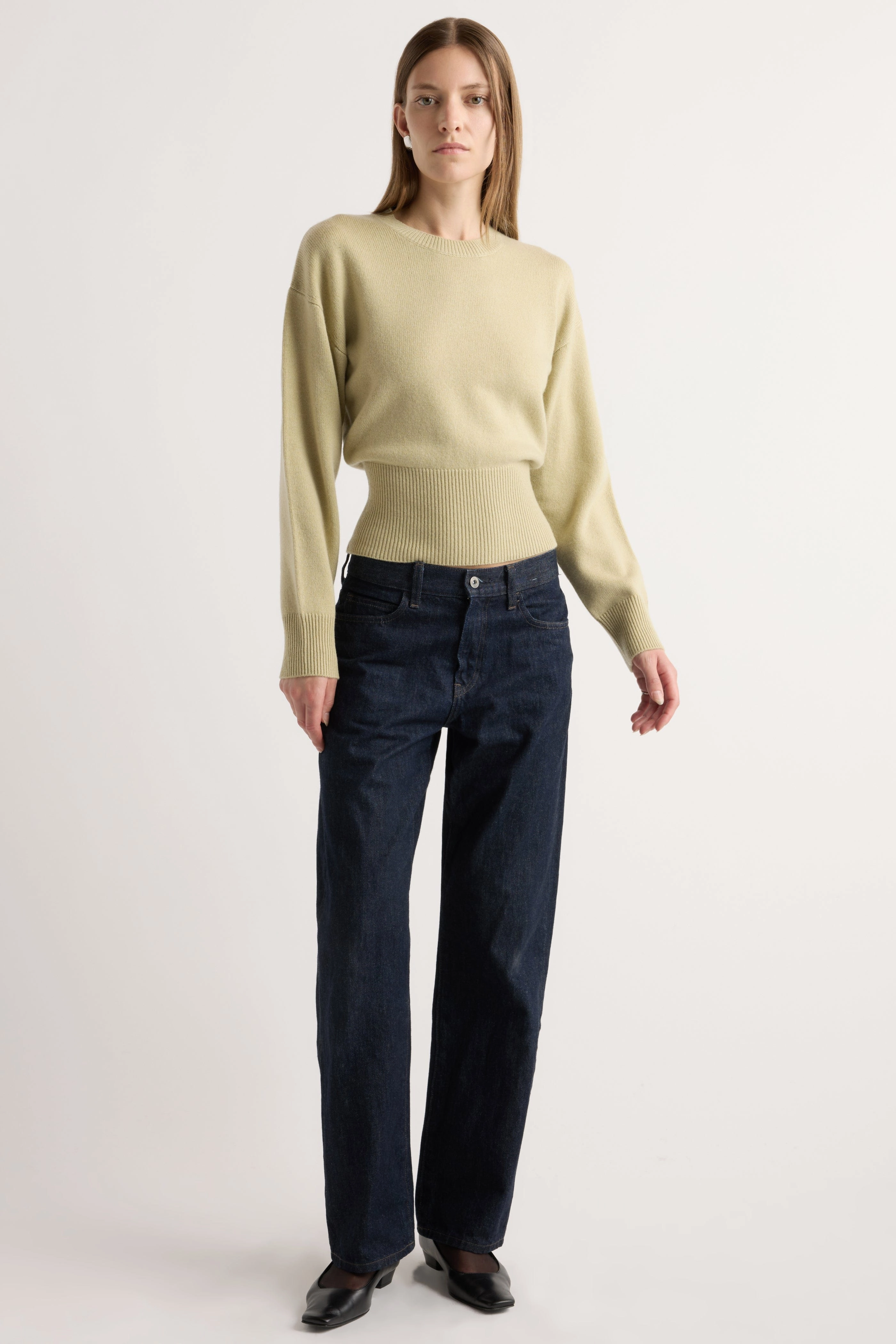Marielle Wool-Cashmere Blouson Sweater Casual Layers