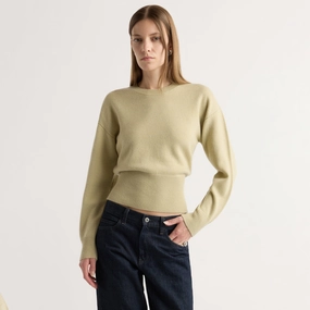 Marielle Wool-Cashmere Blouson Sweater Light Stretch Fit Breathable Layer Fit