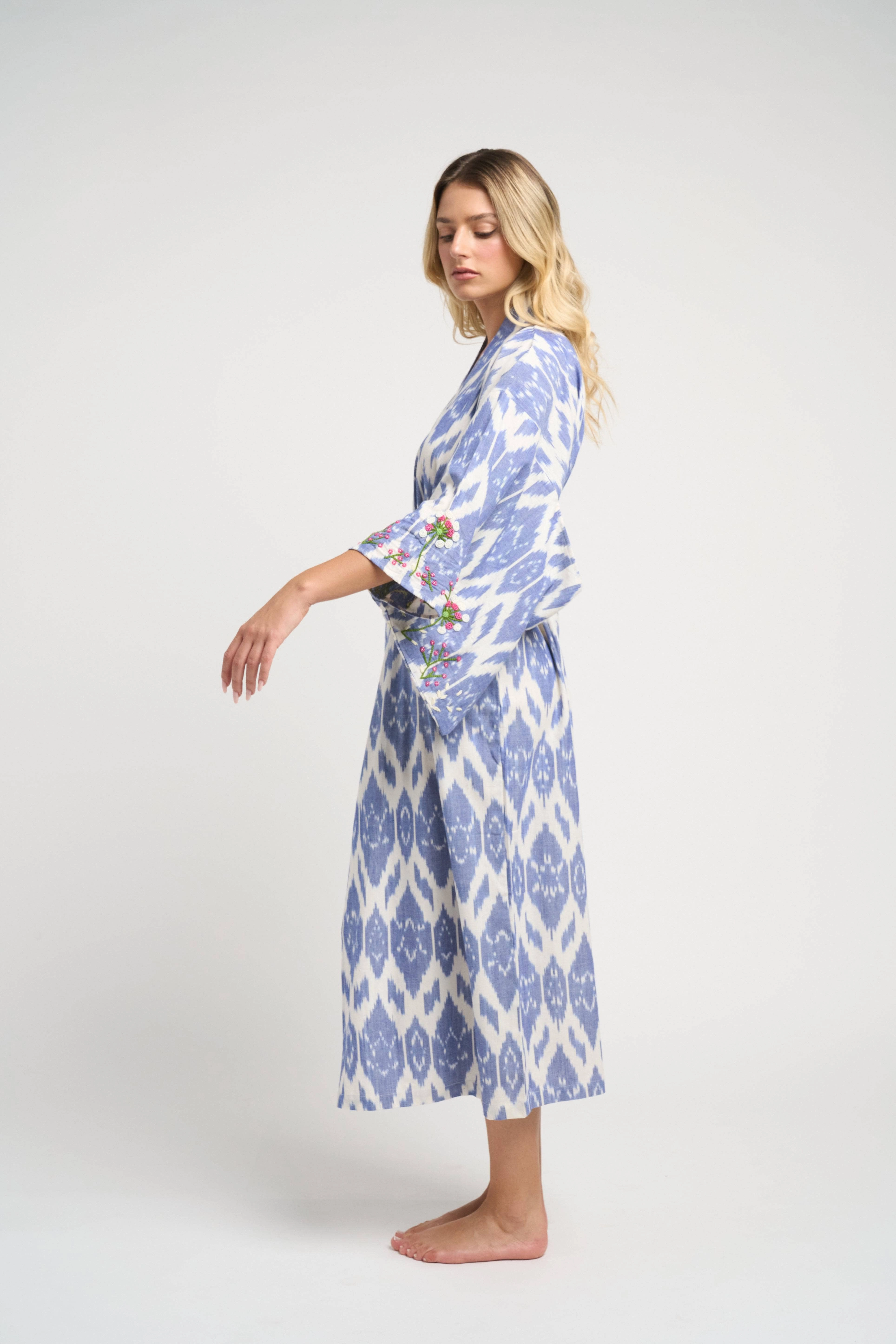 Anisa Kimono Lilac Trendy Design Dew Tone