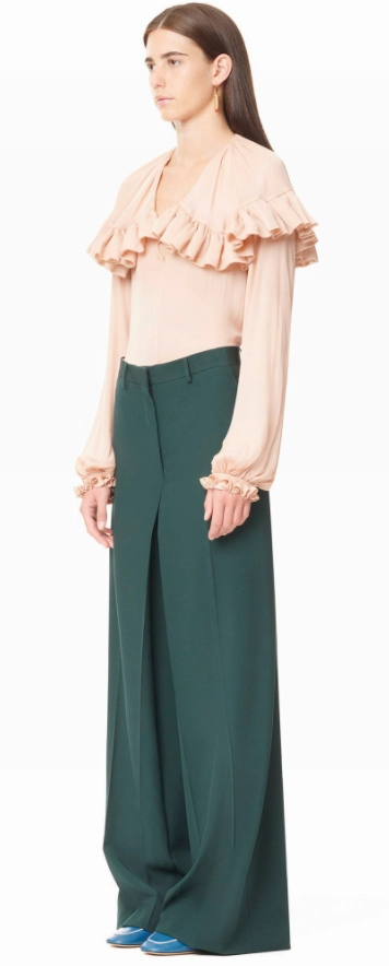 Dark Green Silk Trousers All-Purpose Comfort