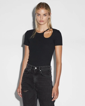 Chilly Wear ARISE CUT OUT SS TEE BLACK Active Layers Airflow Ventilation