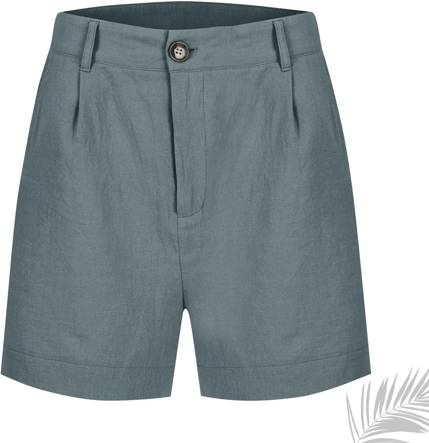 Chino Shorts for Women Casual Summer Linen Shorts, High Waisted Bermuda Short Comfy High Waisted Work Short Pants