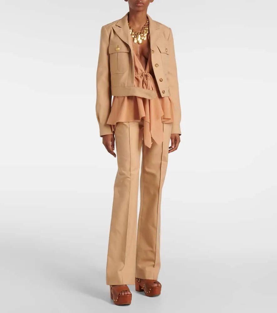 Chloe Cropped cotton jacket