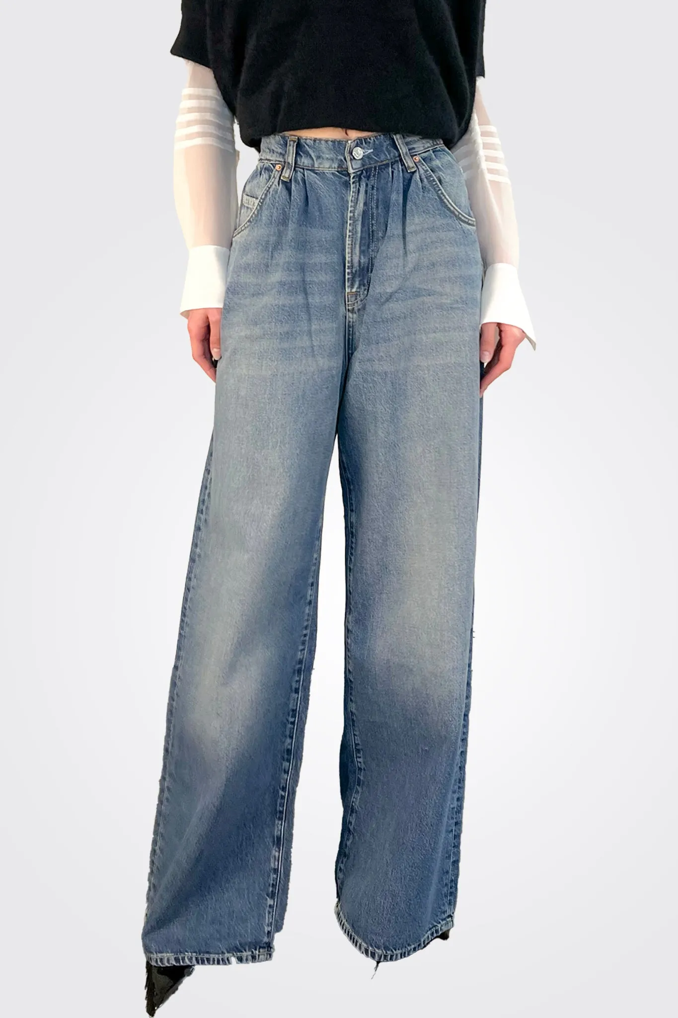Chloe High Rise Wide Leg Jeans - South Bay
