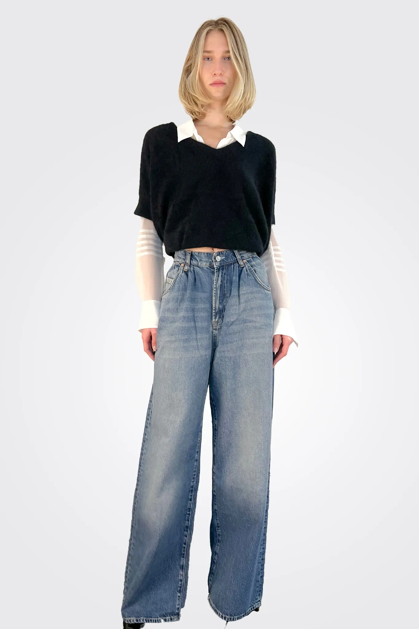 Chloe High Rise Wide Leg Jeans - South Bay