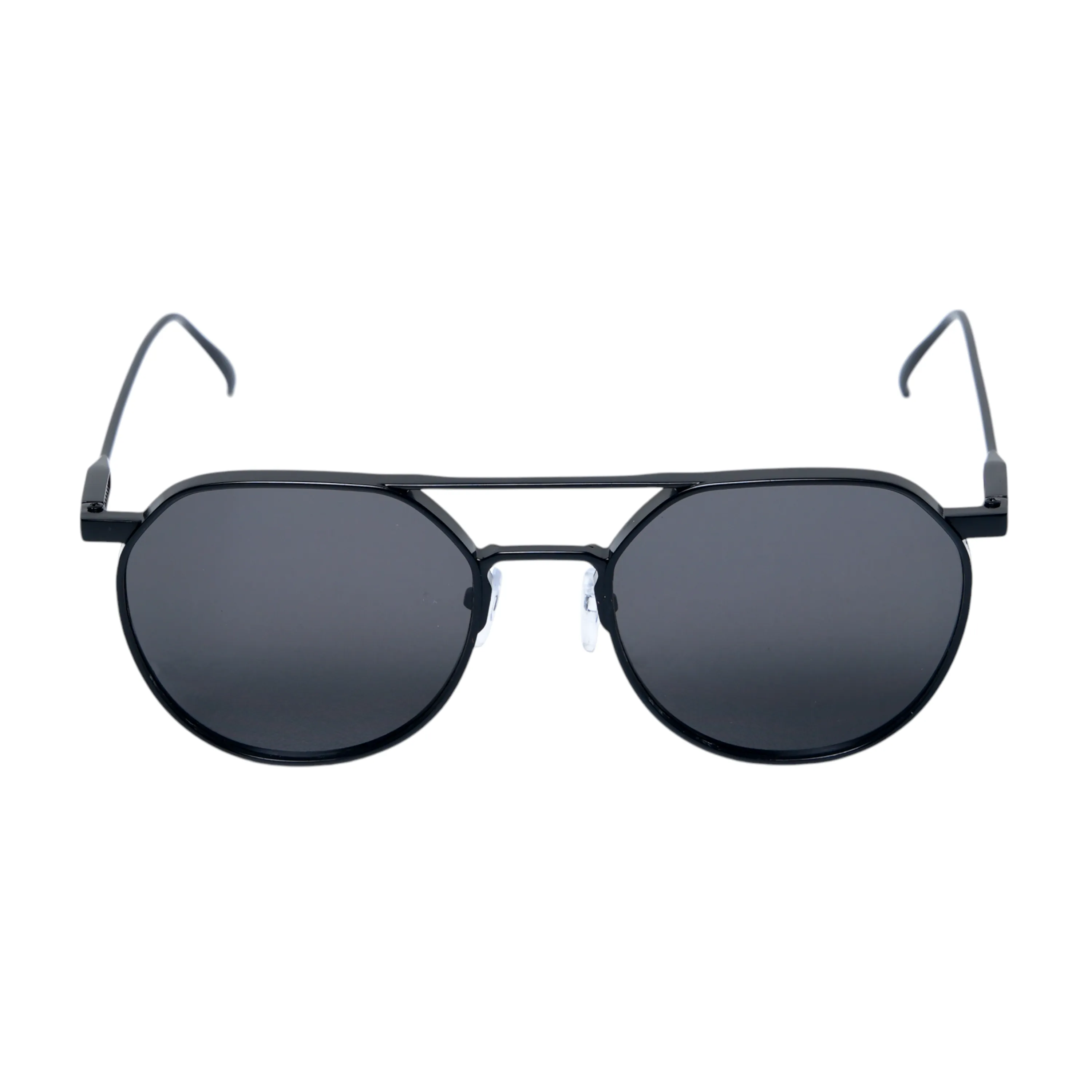 Chokore Aviator Round-Frame Metal Sunglasses (Black)