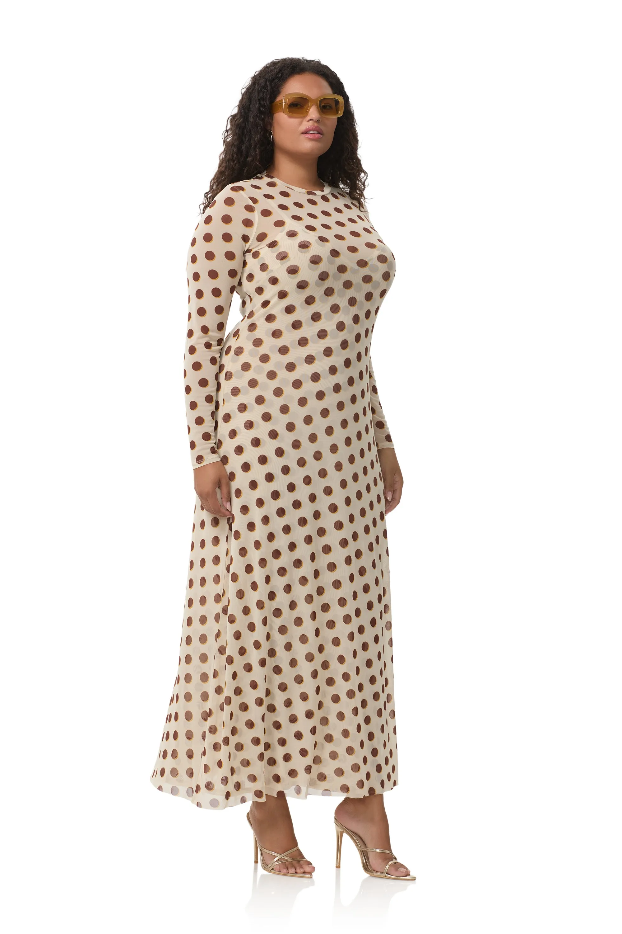Chic Appeal Paola Dress - Gold Halo Dot