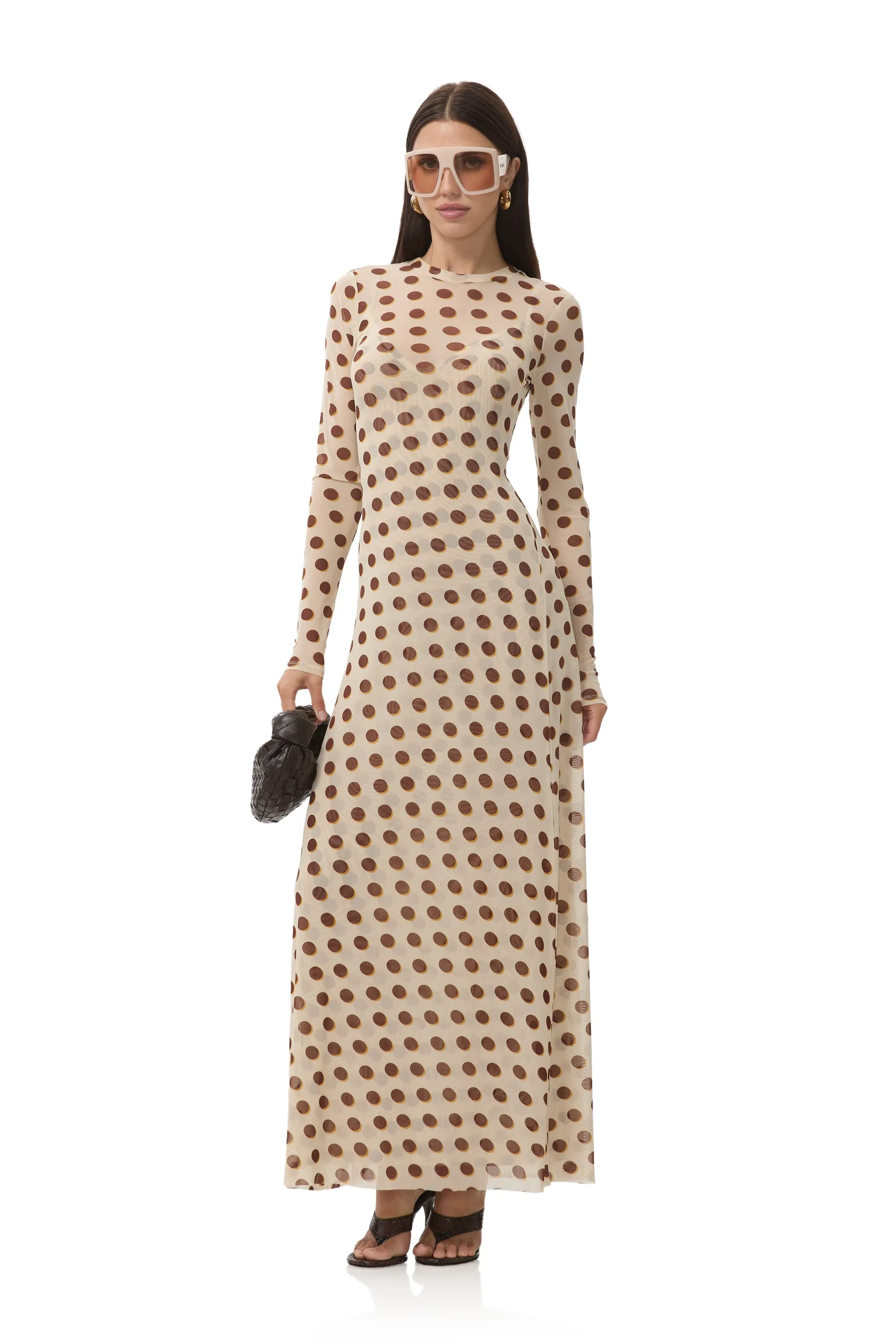 Evening Tone Paola Dress - Gold Halo Dot