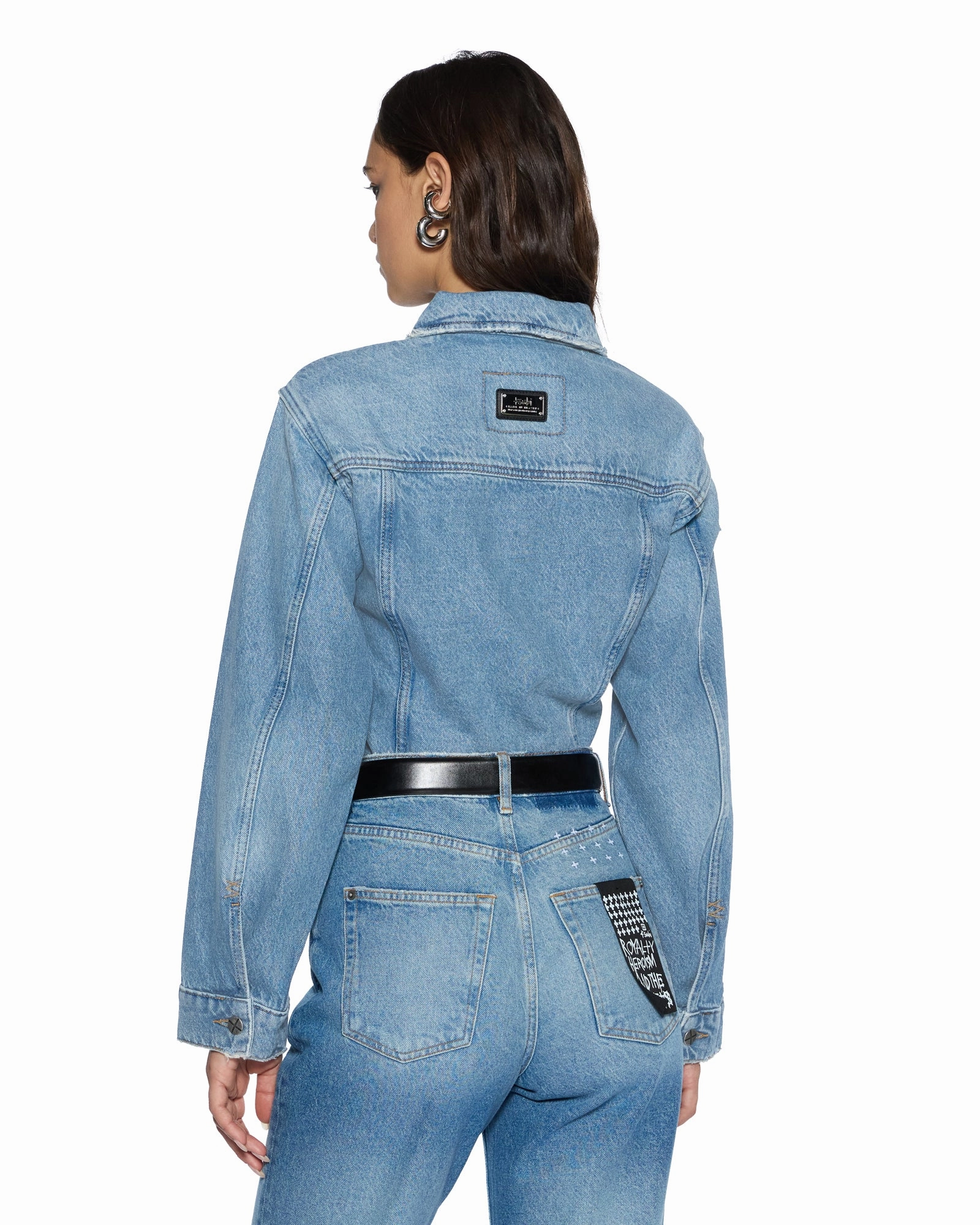 Layered construction Rugged Look CINCHED JACKET CROP TRU VINTAGE