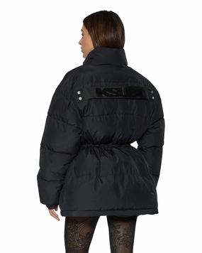 CINCHED PUFFER BLACK Quick Dry Blend