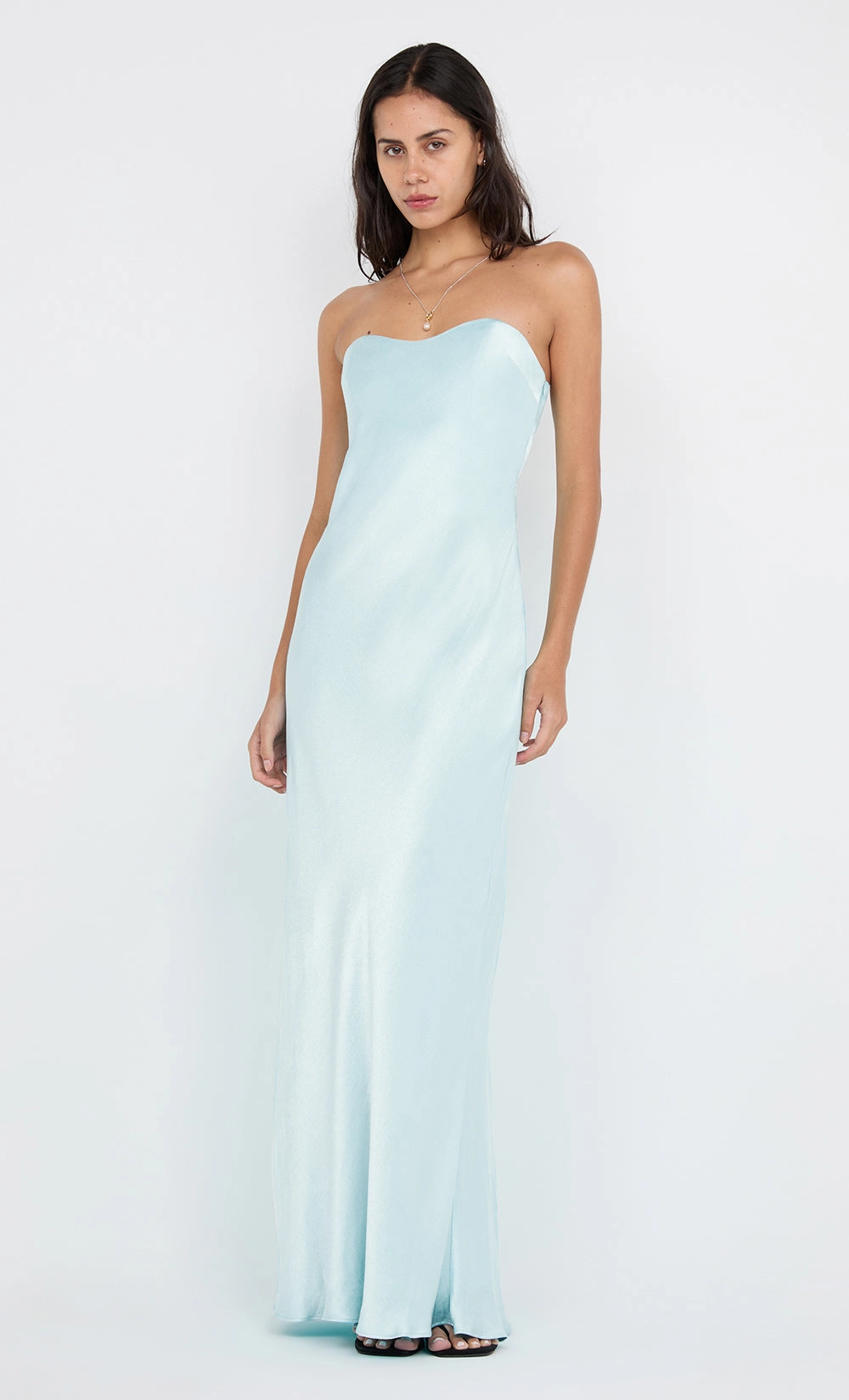 CINDER STRAPLESS MAXI DRESS - ARCTIC BLUE Vibe Style tailored look