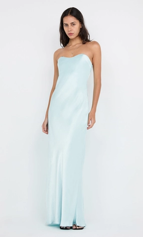 CINDER STRAPLESS MAXI DRESS - ARCTIC BLUE Vibe Style tailored look
