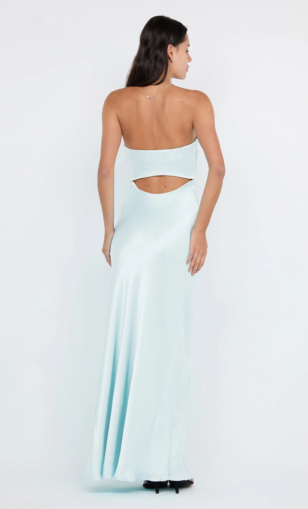 CINDER STRAPLESS MAXI DRESS - ARCTIC BLUE ElasticWaistband Elegance Glow