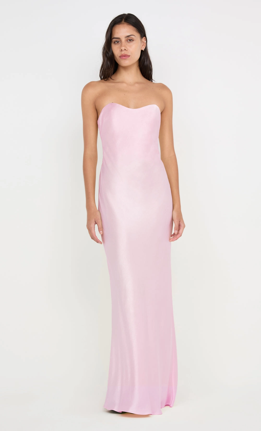 Contemporary Fit CINDER STRAPLESS MAXI DRESS - POWDER PINK