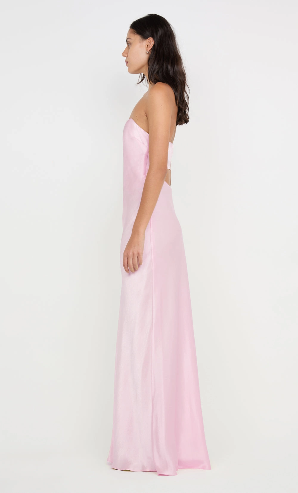CINDER STRAPLESS MAXI DRESS - POWDER PINK Lounge Mood Soft Weave
