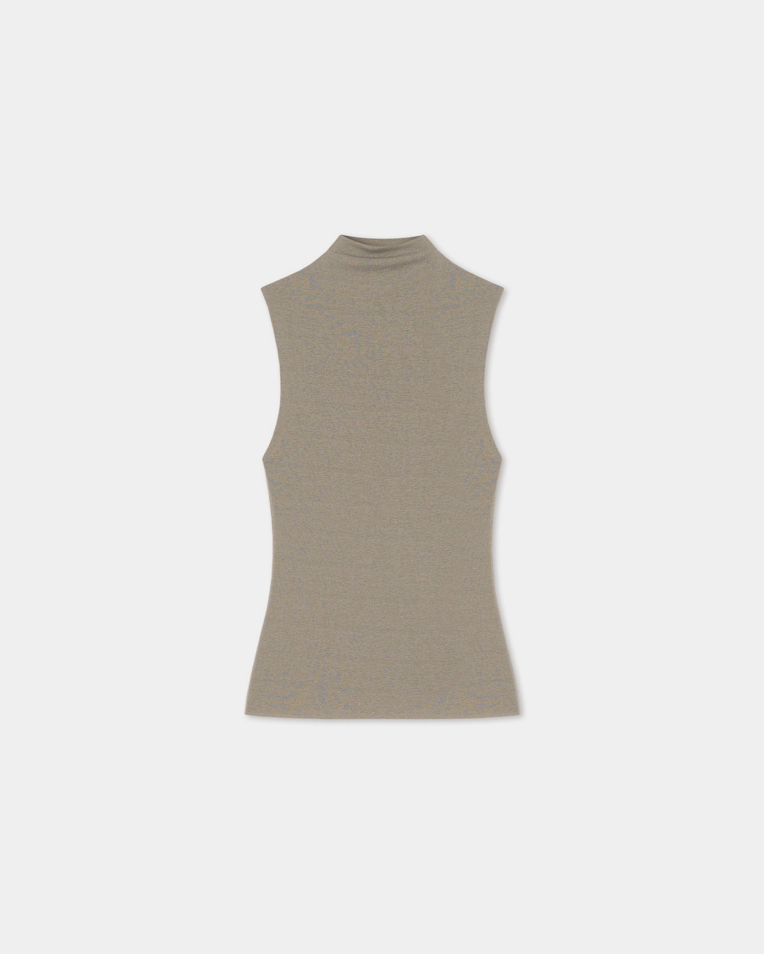 Tear Resistant Ethically Sourced Material Annyka - Mesh Jersey Sleeveless Top - Fog
