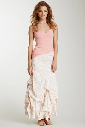 Blogger Favorite Matte Finish Poplin Balloon Skirt - Spring Blossom