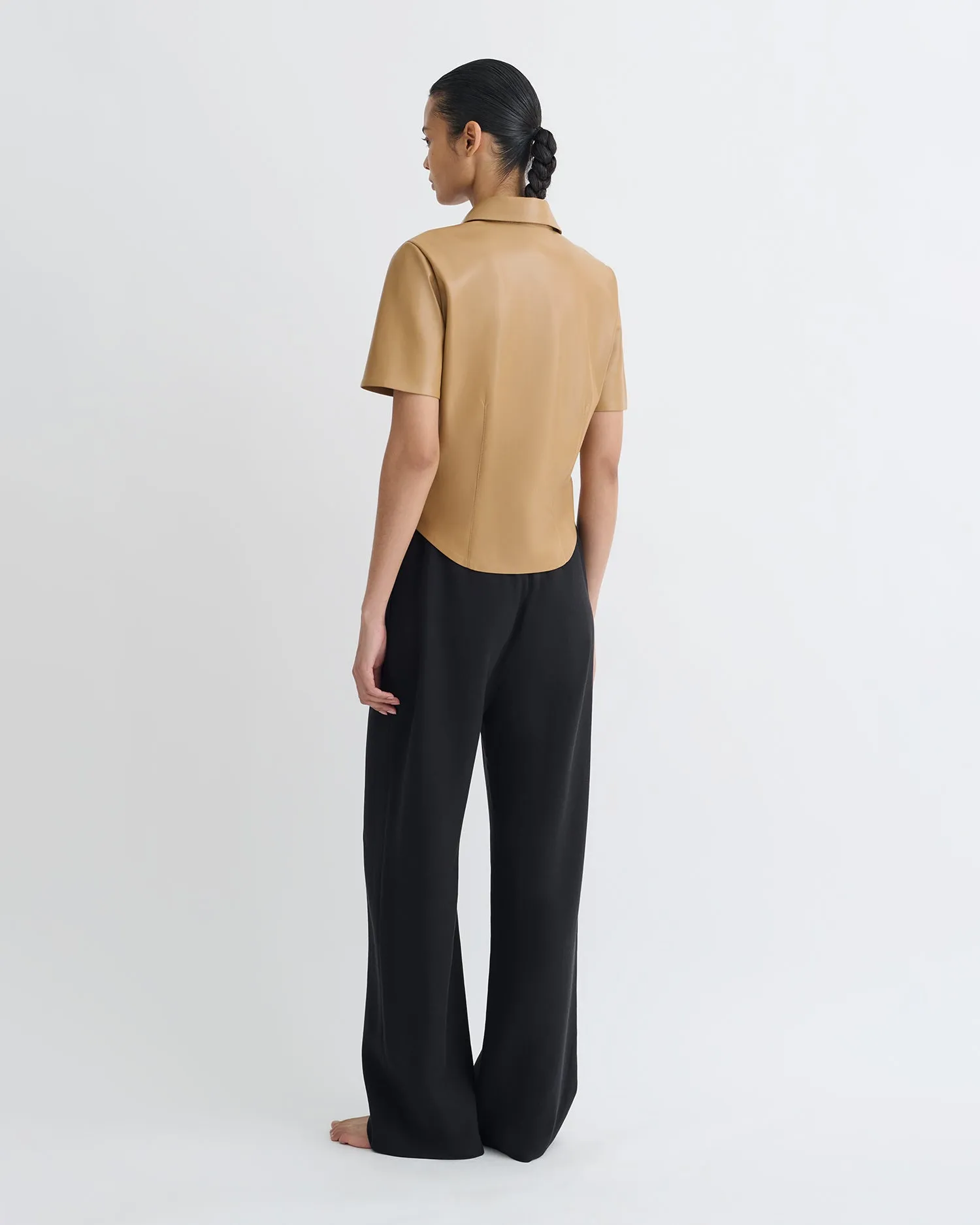 Clare - Okobor?Alt-Leather Shirt - Oak moisture - wicking Movement Ready