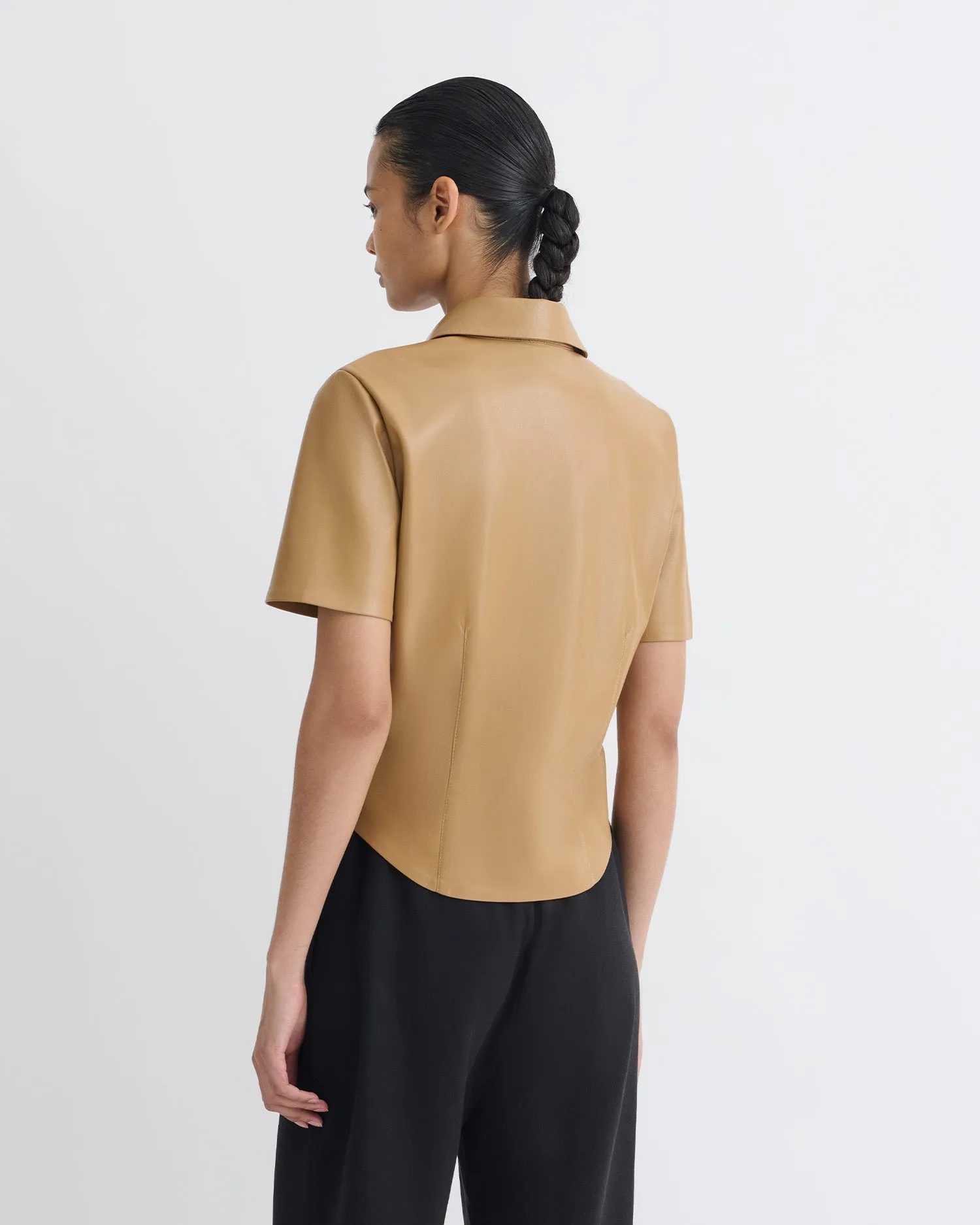 Wedding Gift Clare - Okobor?Alt-Leather Shirt - Oak