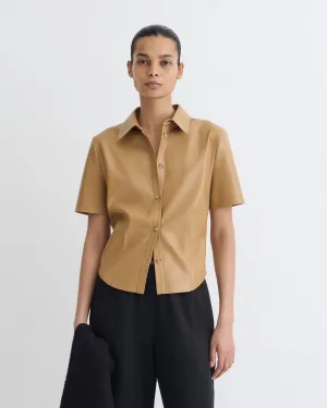Bold Statement present for her Clare - Okobor?Alt-Leather Shirt - Oak