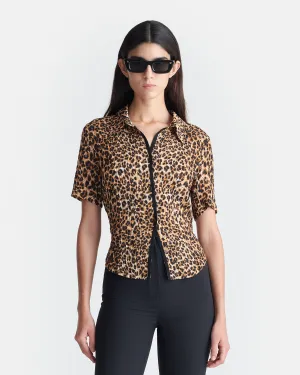 Clare - Printed Shirt - Ocelot Anti Static Fabric UV Protection Fabric