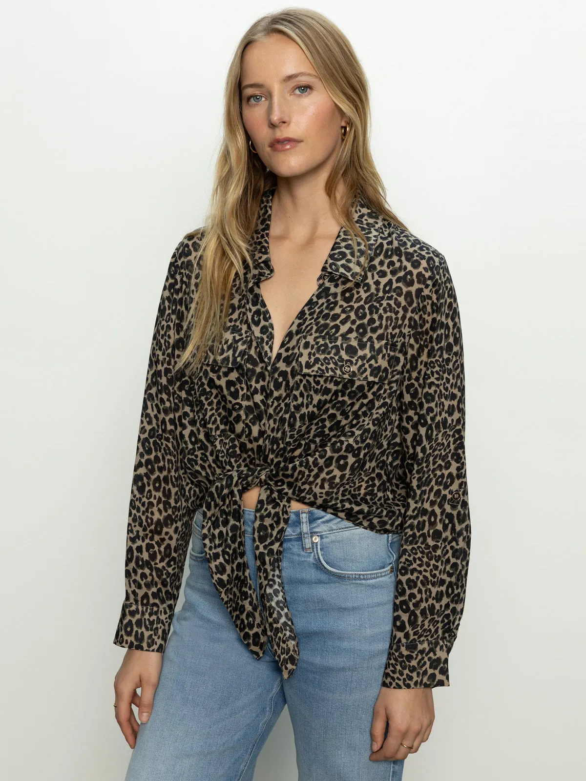 Fashion Layering Cozy Apparel Wild Love Tie Top French Kitty