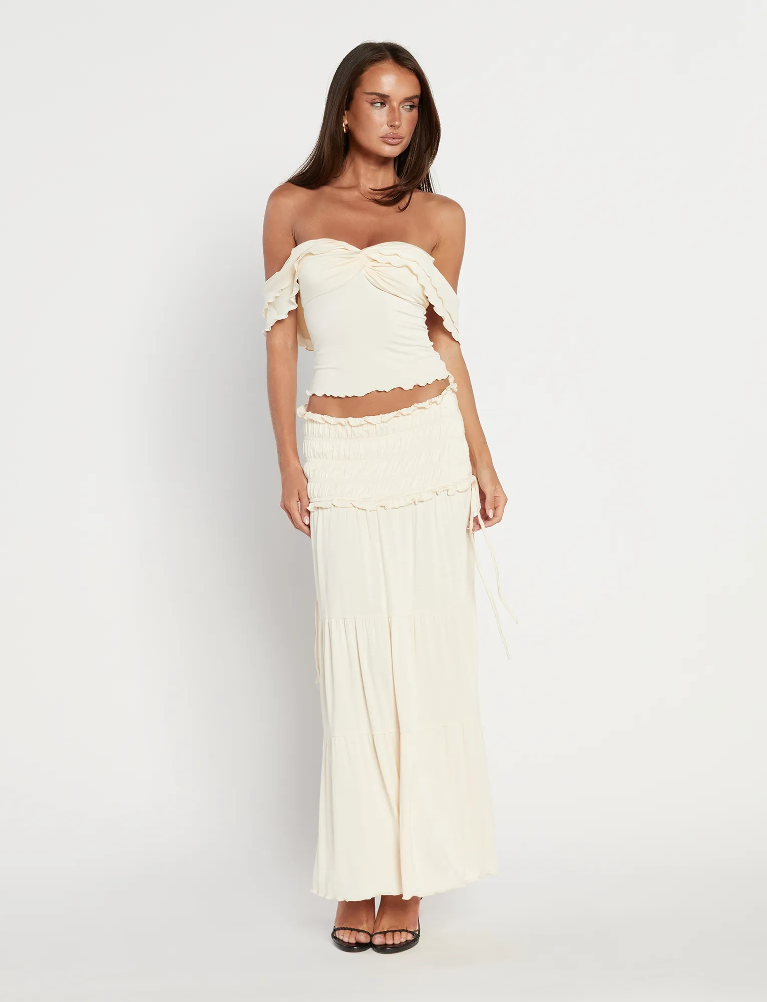 Simple Motion DENALI MAXI SKIRT - NEUTRAL : BONE
