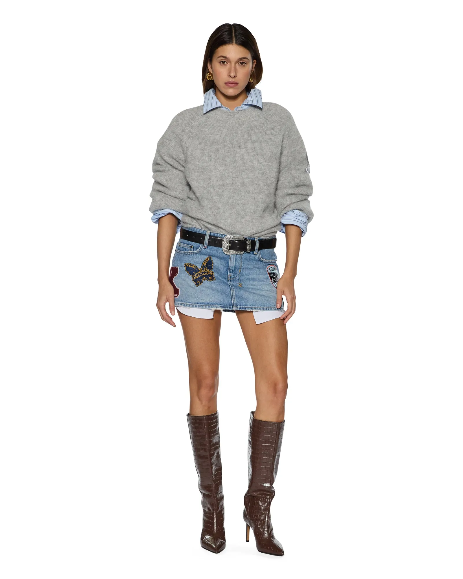 MICRO MINI SKIRT HORIZON PATCH Eco Friendly Fashion Lover Morning Stroll