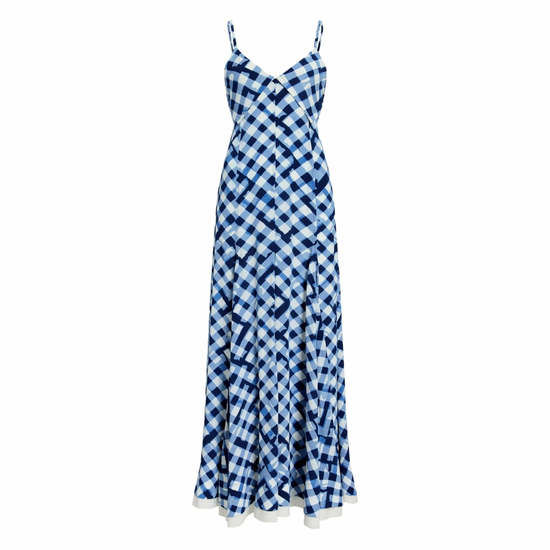 Cozy Layer Navy Check June Dress