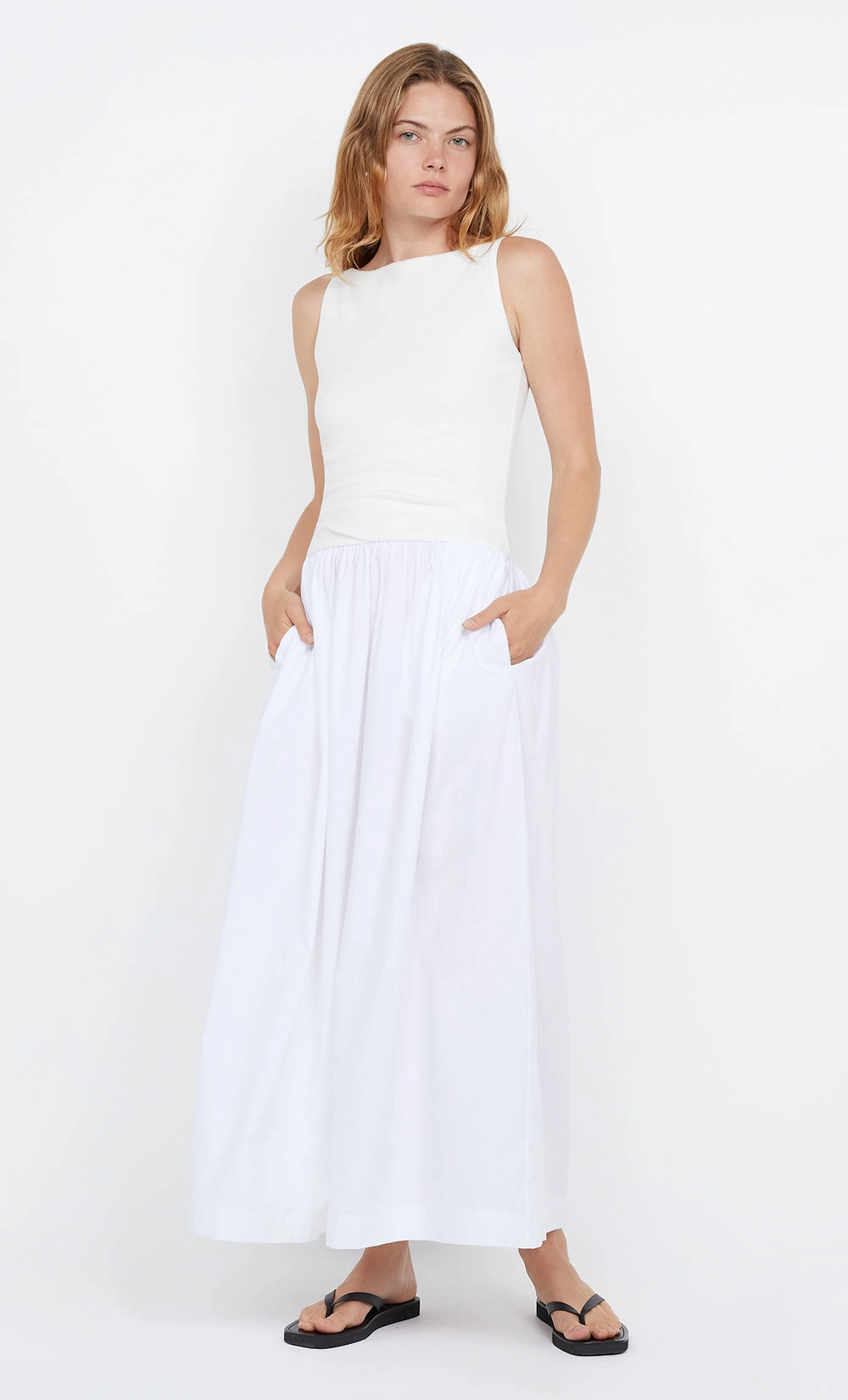 FREYA BOAT NECK DRESS - IVORY Bold Touches