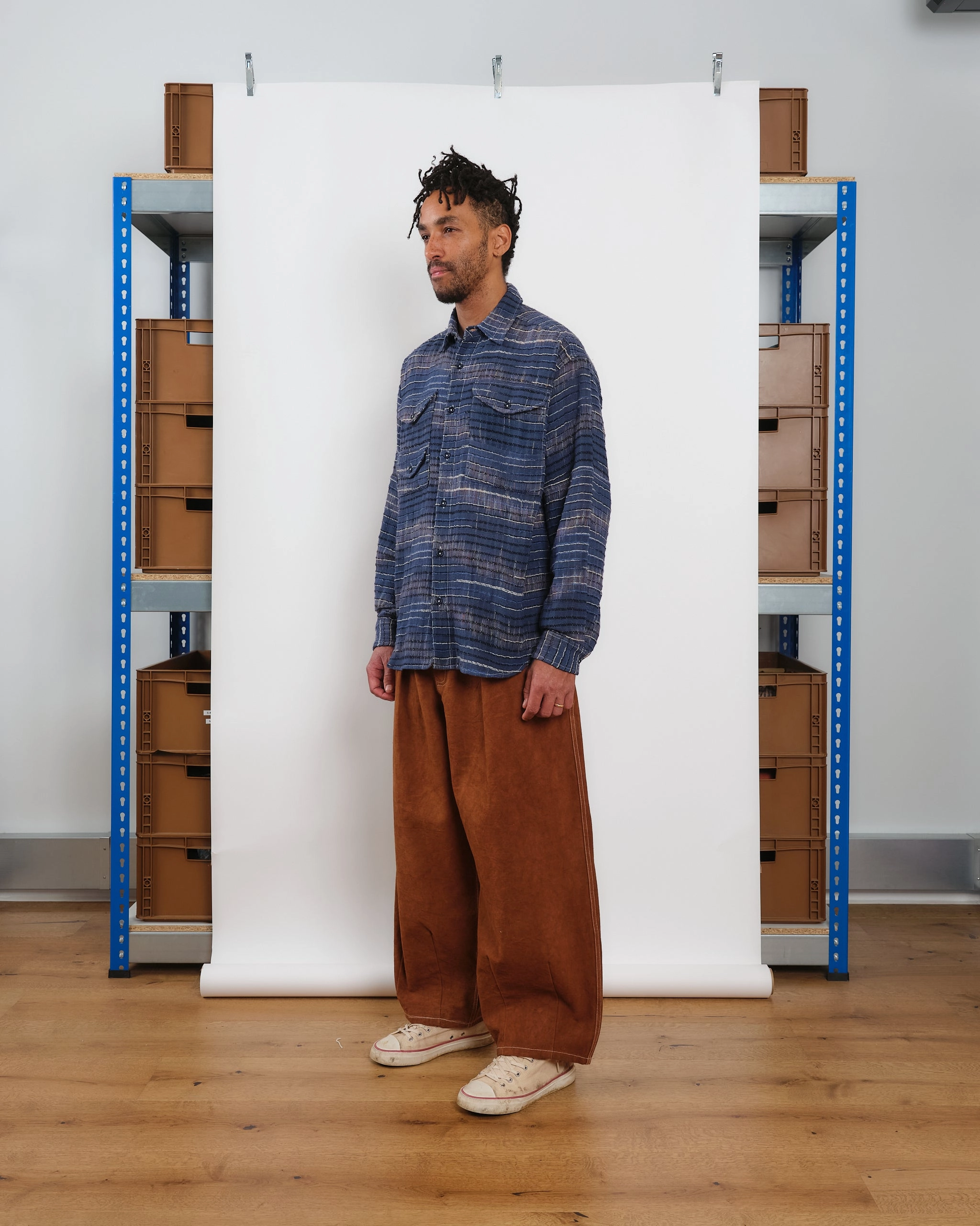 Preppy Vibe Smart Look Harvest Shirt - Indigo Handloom