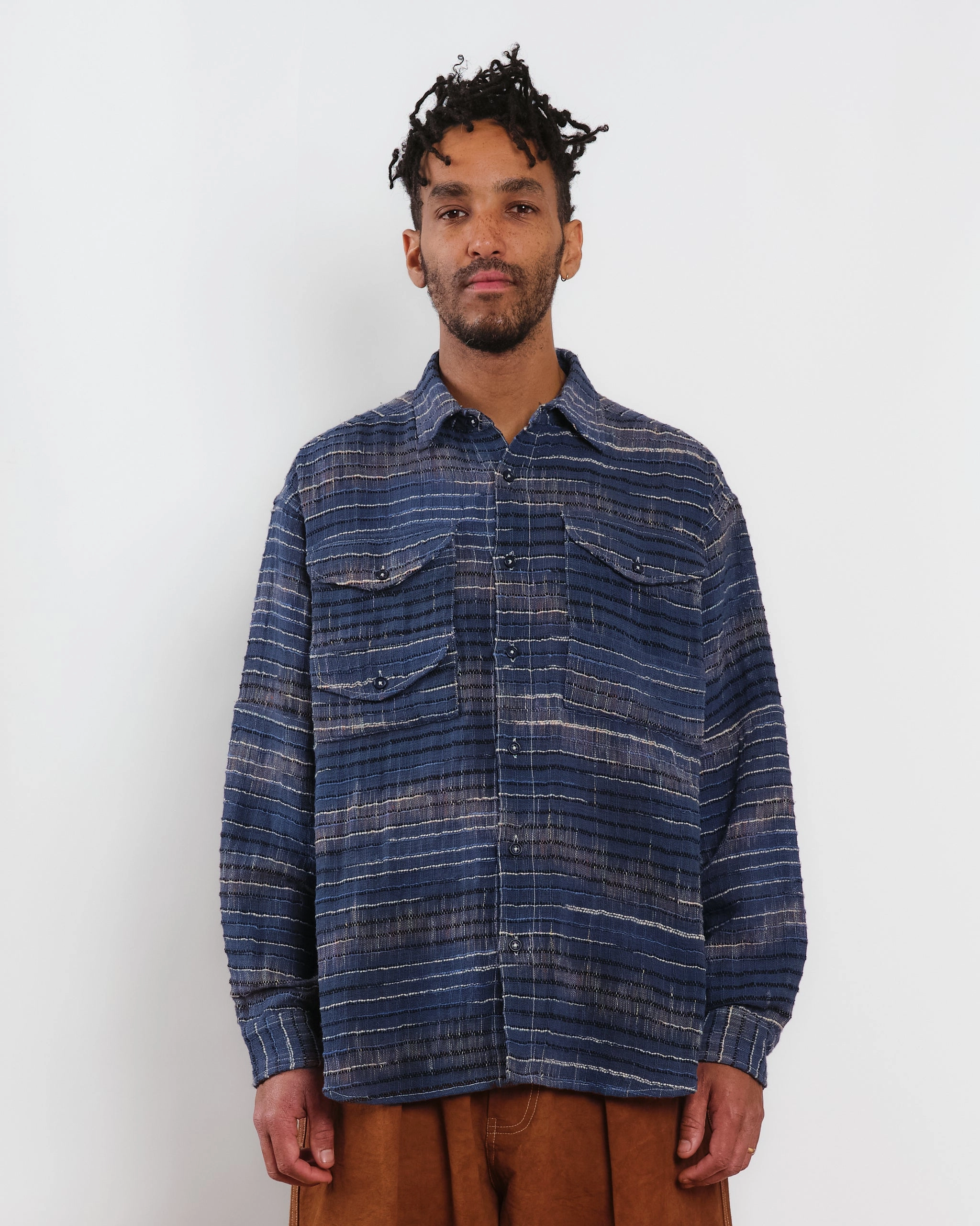 Harvest Shirt - Indigo Handloom Urban Edge Boho chic