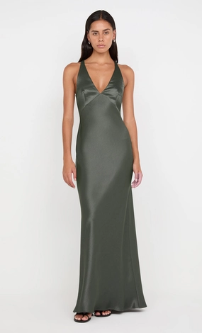 Modest Light All Moments THE DREAMER V NECK DRESS - DARK WILLOW OLD