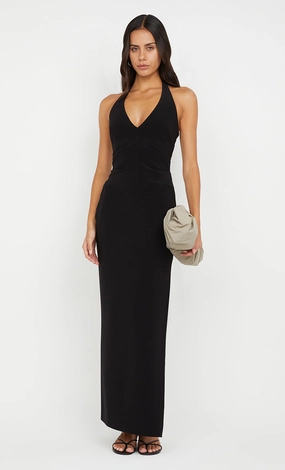 ARIVEN HALTER MAXI DRESS - BLACK Flattering and Chic