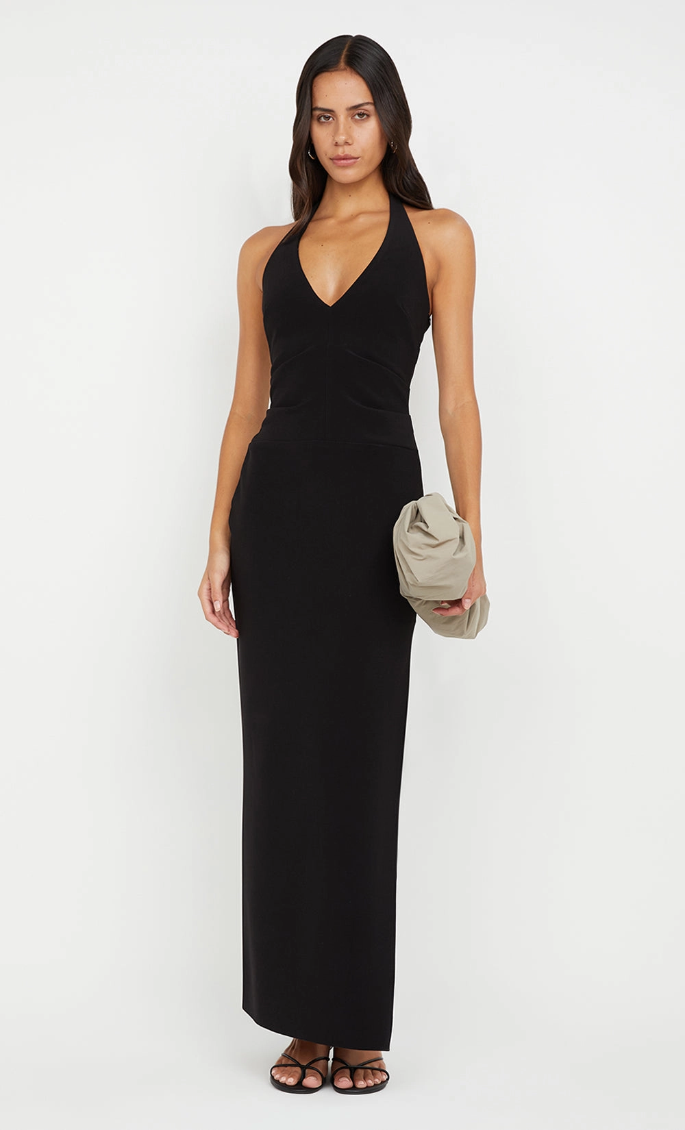 ARIVEN HALTER MAXI DRESS - BLACK Flattering and Chic