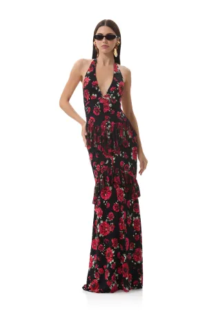 Athens Crochet Lace Dress - Painted Roses Lightweight-Layer