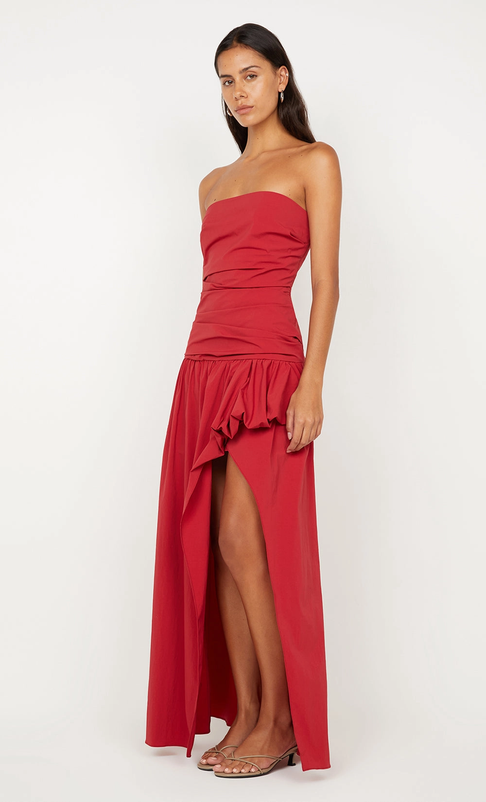 DANTE STRAPLESS MAXI DRESS - CHERRY Classic Grace
