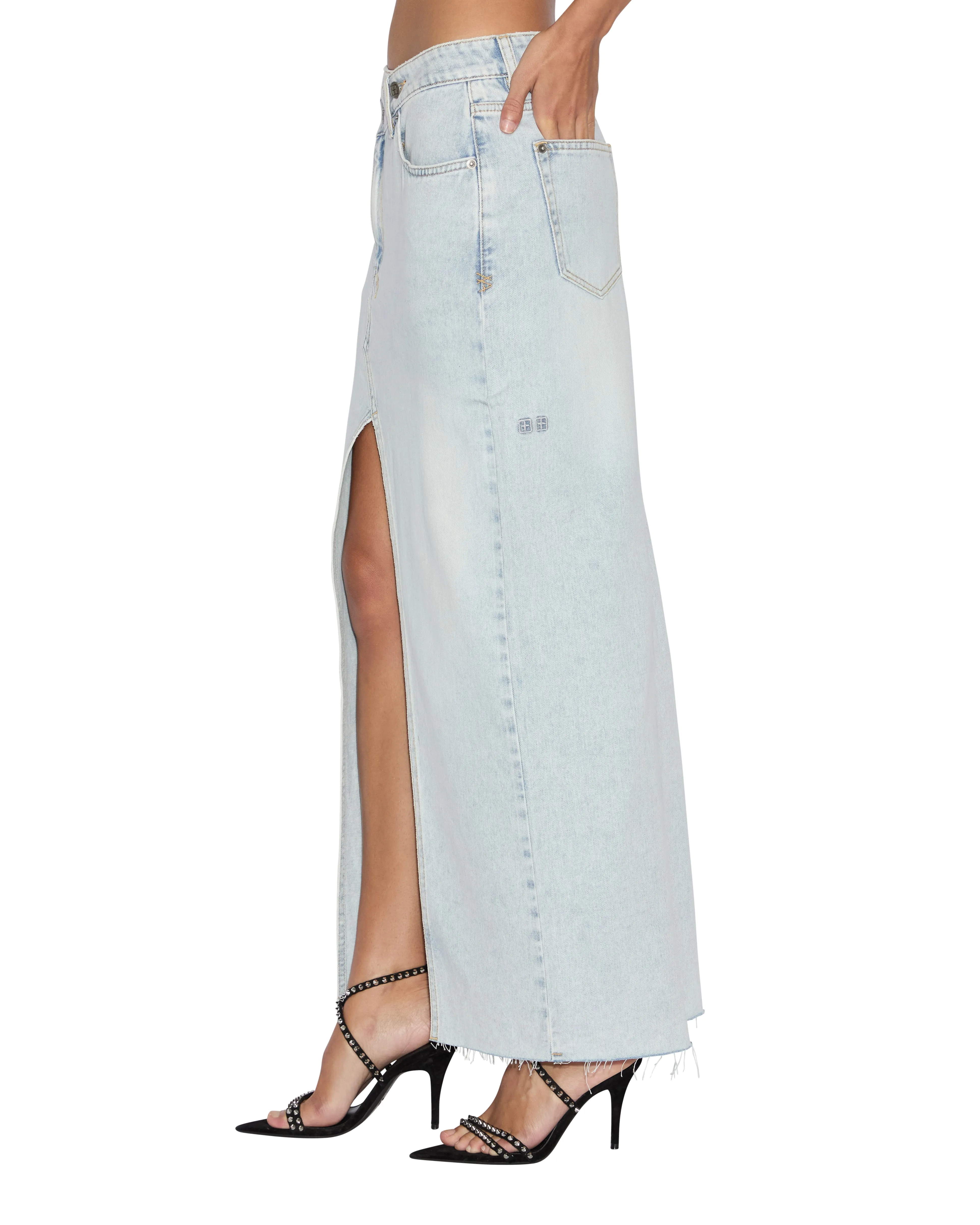 Modern Minimalist Creative Look Home Comfort Functional Waist RELAX MAXI SKIRT SKYFALL