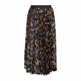 Tropical Print Skirt Soft Finish Simple Layers