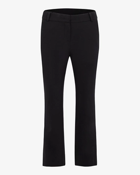 High waist back opening bootcut pants - Black Breathable layers Decorative stitching
