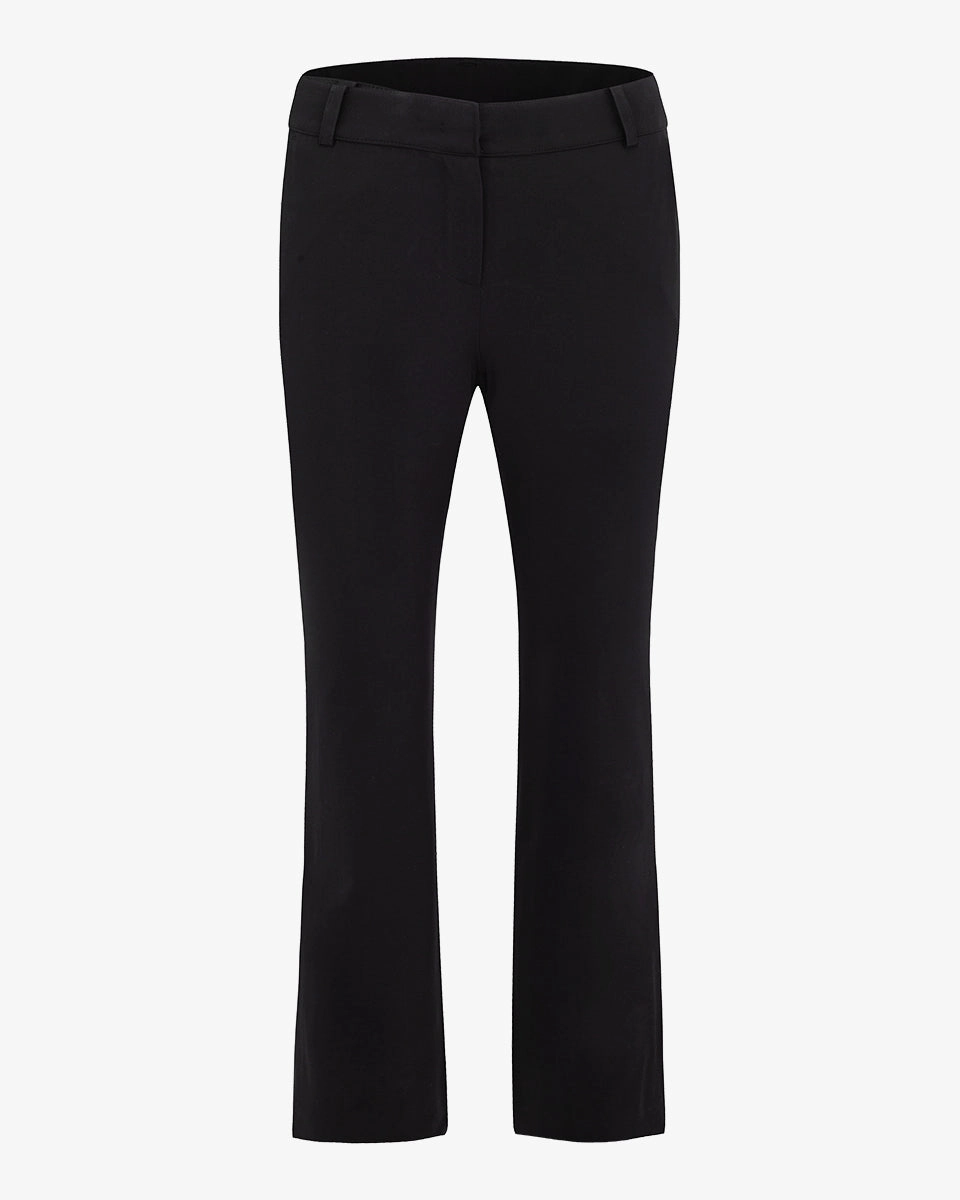 Smart Design HighRiseWaistband High waist back opening bootcut pants - Black