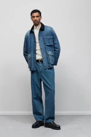 CLOSED MENS BLOMBERG WIDE RELAXED DENIM - DARK BLUE