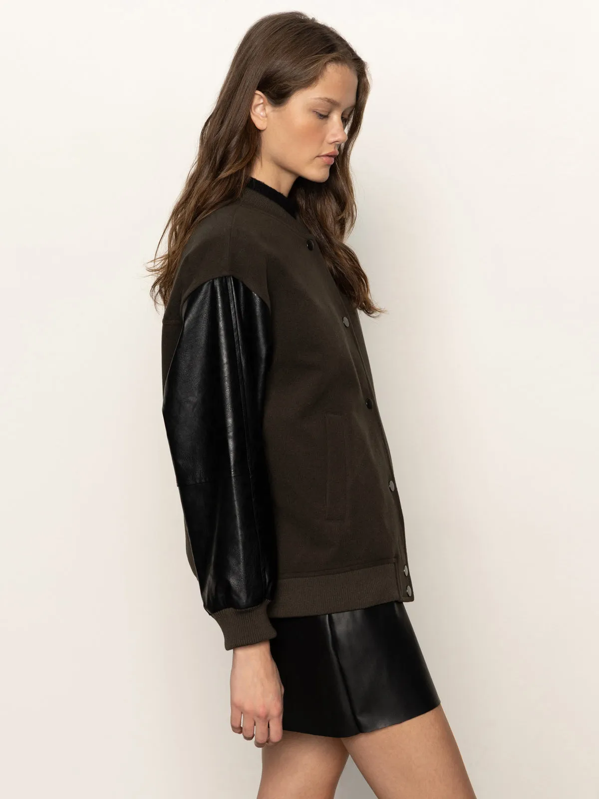 Defend suitable for talent shows Club Varsity Jacket Midnight Olive