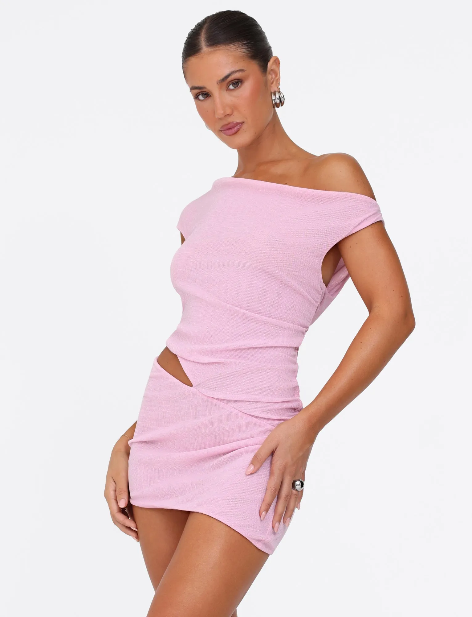COBI MINI DRESS 2.0 - PINK : BABY PINK Cotton Skin Soft Outfit