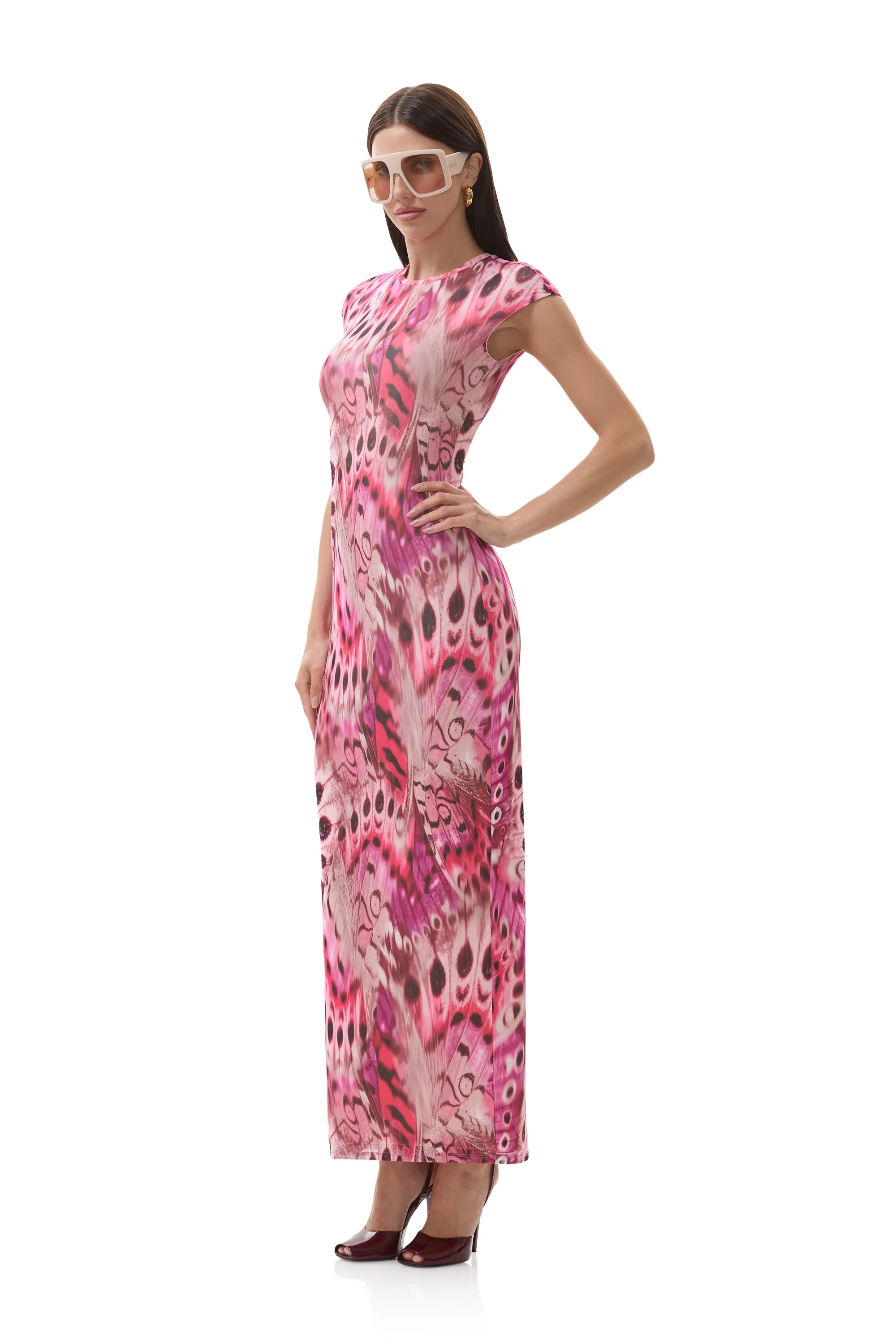 flattering appearance Cody Dress - Berry Butterfly