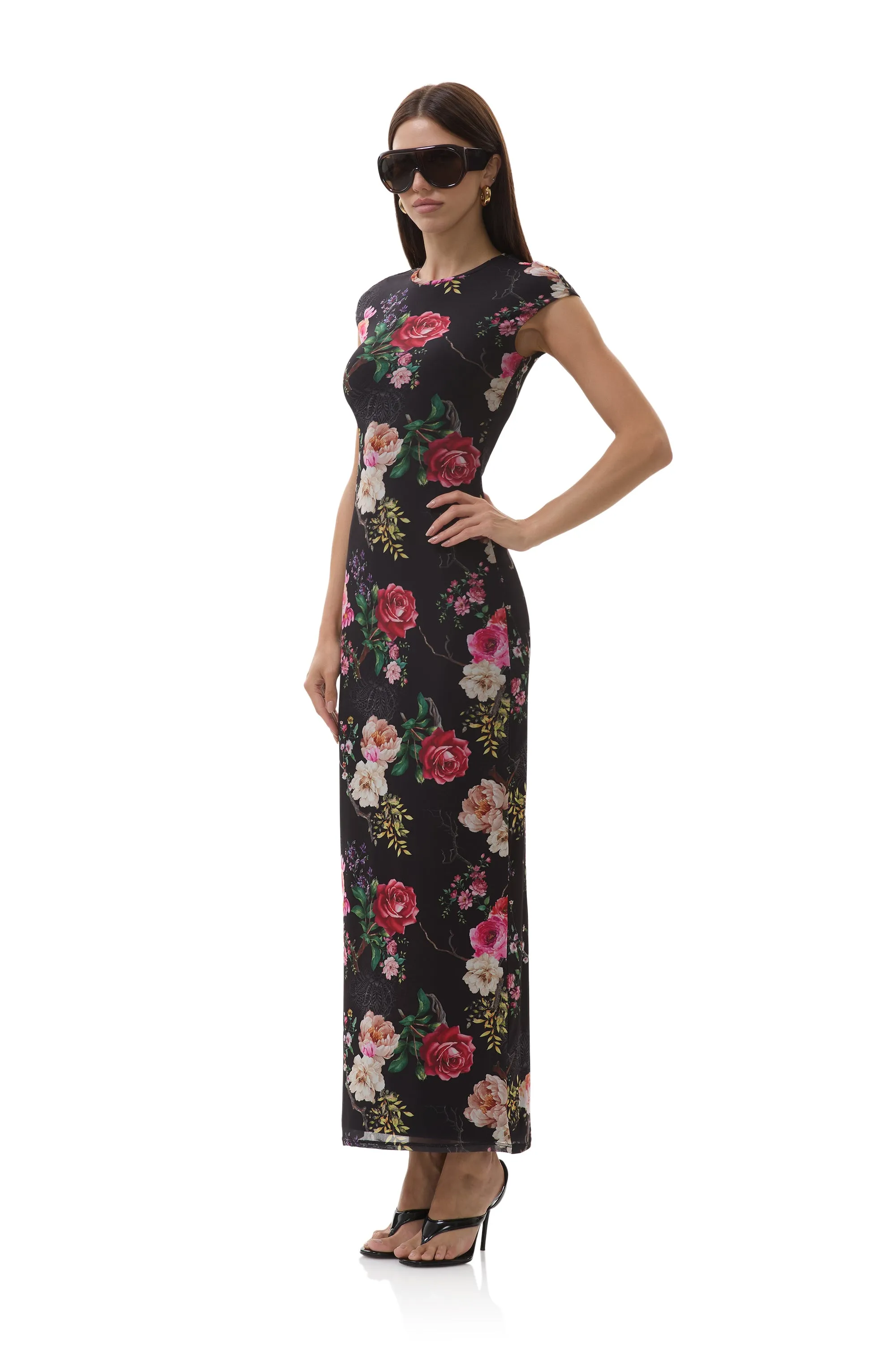 Soft Harmony Cody Dress - Noir Summer Rose