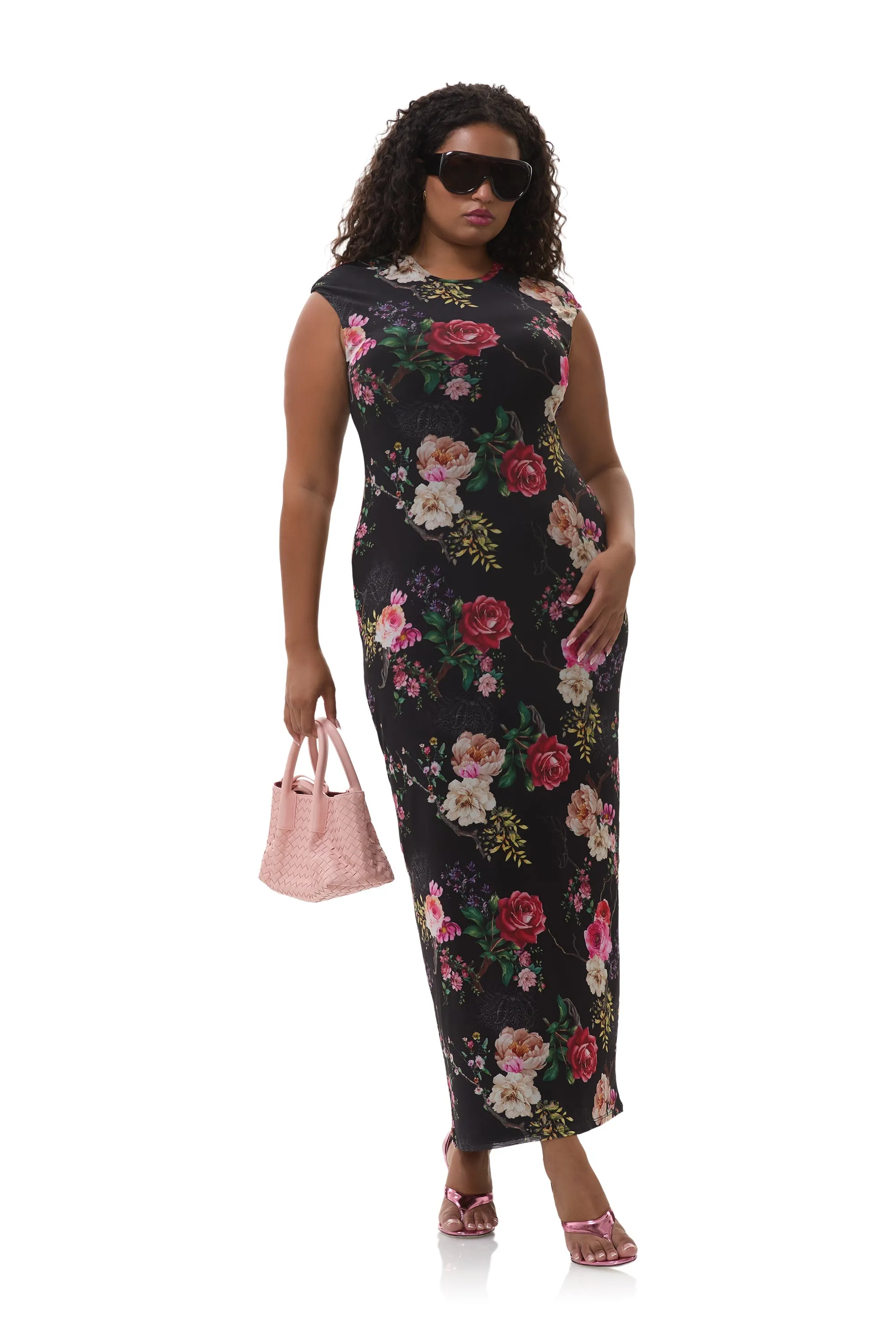 Cody Dress - Noir Summer Rose Lightweight Lounge Feel