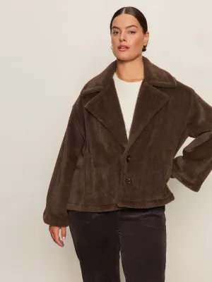 Colette Fur Jacket Choco Chip Extended Sizing Performance Fashion